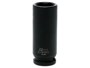 Teng Deep Impact Socket Hexagon 6-Point 1/2in Drive 22mm