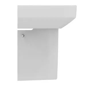 Ideal Standard i.life A Gloss White Rectangular Wall-mounted Semi-pedestal Basin (H)48.5cm (W)55cm