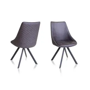 PS Global Set of 2 Alpha Dining Chairs (Grey)