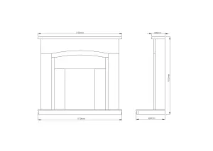 Be Modern Lauretta White Micro-marble Fireplace surround set