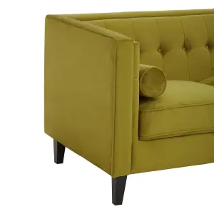 Interiors by Premier Helia Olive Velvet Sofa