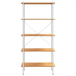 Berkfield 5-Tier Shelving Unit White and Oak 80x40x163 cm