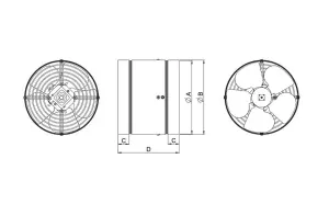 Metal Inline Extractor Fan 325mm / 12.8" Industrial Tube