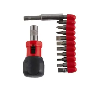 SupaTool Ratchet Screwdriver Set Black/Red/Silver (One Size)