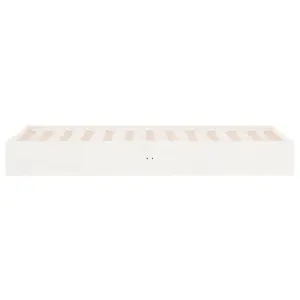 Berkfield Bed Frame White Solid Wood 90x190 cm Single