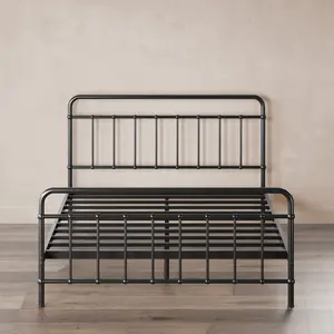 Farnham Farmhouse Metal Bed Frame with Headboard Super King (6')