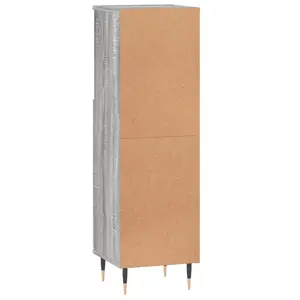 Berkfield Bathroom Cabinet Grey Sonoma 30x30x100 cm Engineered Wood