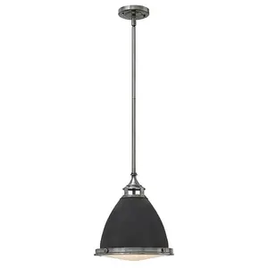 Elstead Amelia 1 Light Medium Dome Ceiling Pendant Aged Zinc, E27