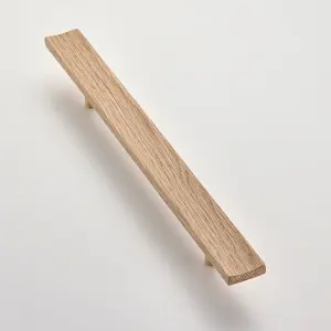 Solid Oak & Brass Handle - Swinford 320mm Unfinished