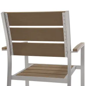 Set of 6 Garden Chairs VERNIO Light Wood