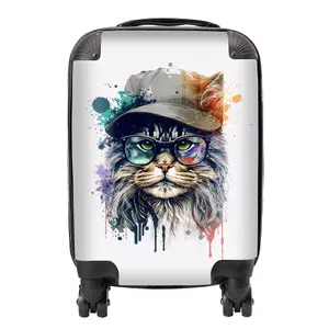 Maine Coon Cat Splashart Suitcase - Small