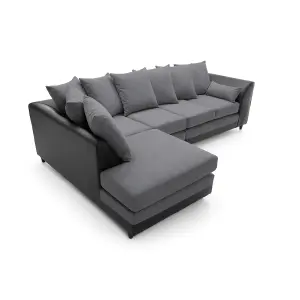 Dylan Large Corner Sofa Left Facing in Dark Grey