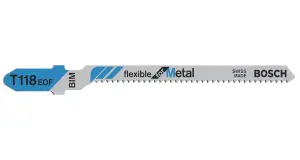 Bosch Professional Jigsaw Blade T118EOF - Flexible for Metal