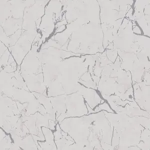 Galerie Silver Grey Luxurious Marble Motif Wallpaper