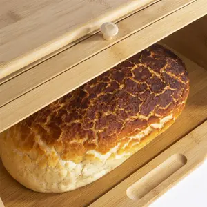 Bamboo Bread Bin,  Kitchen Food Storage Container