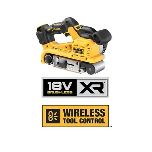 Dewalt 18v DCW220NT Cordless Brushless XR Belt Sander 75mm  + Tstak + 3 Sheets