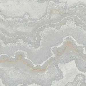 Stories Of Life Quartz Marble Silver & Gold Wallpaper 39659-5