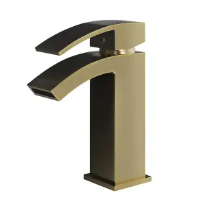 Flode Boras Mono Basin Mixer Tap Brushed Brass