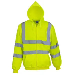 Yoko Unisex Adult Hi-Vis Full Zip Hoodie