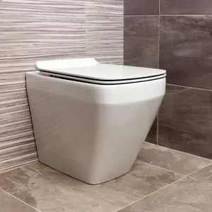 Bellio Rimless White Back to Wall Toilet