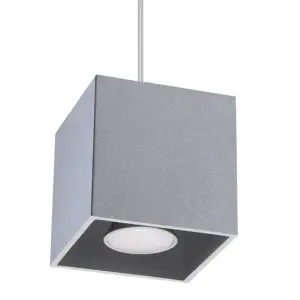 Quad Aluminium Grey 1 Light Classic Pendant Ceiling Light