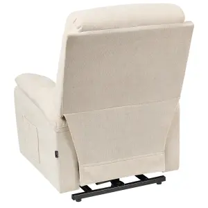 Electric Recliner Chair RISE Fabric Light Beige