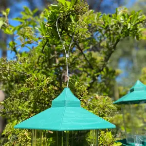 Green Chalet Bird Seed & Nut Feeders (Set of 2)