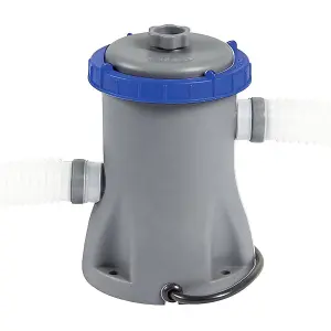 Bestway FlowClear 530 Gal Filter Pump Compatible with Lay Z Spa, Swimming Pool & Hot Tub