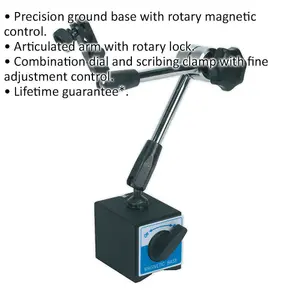 Heavy Duty Magnetic Stand with Rotary Arm and Precision Scribing Clamp