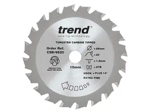 Trend CraftPro Mini Saw Blade 85 x 10mm x 20T