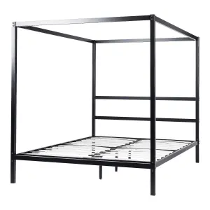 Metal EU King Size Canopy Bed Black LESTARDS