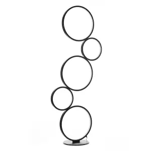 Luminosa Rings LED Integrated Floor Lamp Black