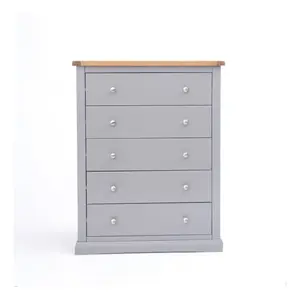 Rocca 5 Drawer Chest of Drawers Chrome Knob