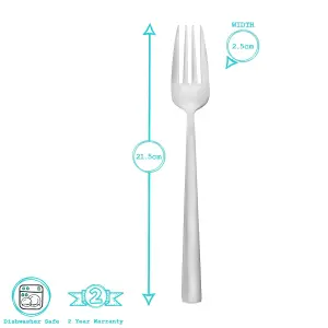 Tondo Stainless Steel Dinner Forks - 21.5cm - Pack of 6