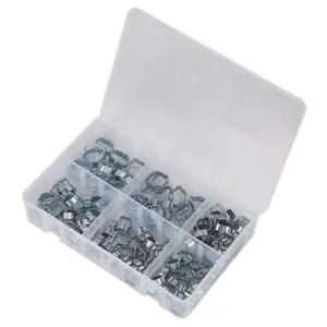 Sealey O-Clip Double Ear Assortment 140pc Zinc Plated AB044DE