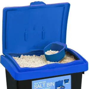 Large Rock Salt Grit Storage Bin with Scoop Salt Bin - 47L