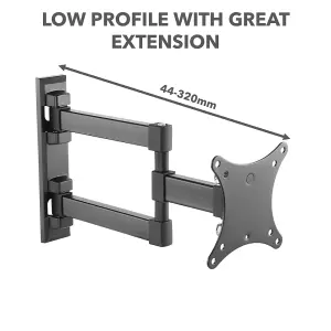 iTech Mount 13" to 27" Full Motion Double Arm TV Wall Mount Bracket