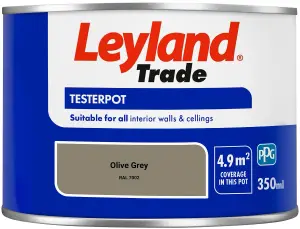 Leyland Trade Vinyl Matt Walls & Ceilings Emulsion Paint Olive Grey (RAL 7002) 350ml Tester