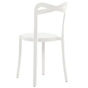 Set of 4 Garden Chairs CAMOGLI White