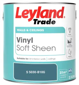 Leyland Trade Vinyl Soft Sheen Walls & Ceilings Emulsion Paint (S 5030-B10G) - 2.5L