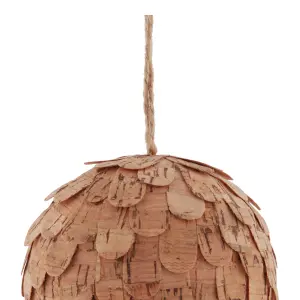 Natural Cork Round Bauble (D) 95mm