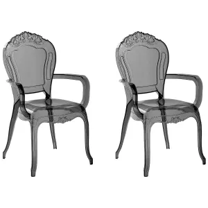 Set of 2 Dining Chairs VERMONT Black