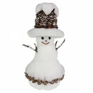 Sparkle and Cone Snowman Ornament