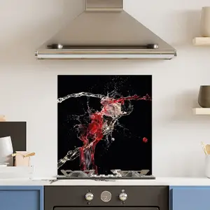 Premium 60cm x 65cm 6mm Glass Red White Wine Splash Kitchen Splashback Toughened Polished Edge