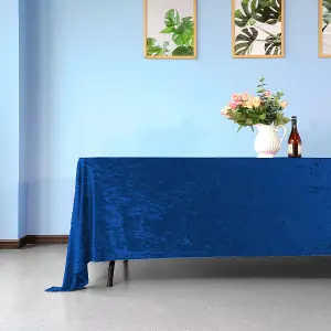 Diamond Velvet Rectangle Tablecloth, Royal Blue , 90 Inch x 156 Inch