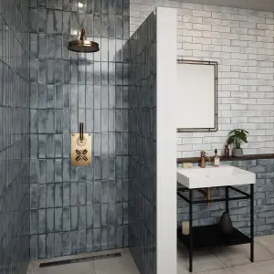 Johnson Tiles Maya Grey Gloss Ceramic Wall Tile Sample