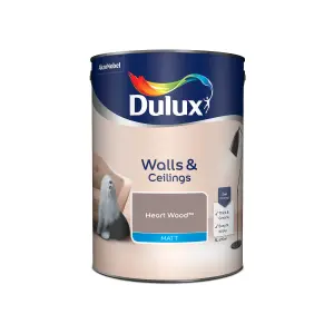 Dulux Walls & ceilings Heart wood Matt Emulsion paint, 5L