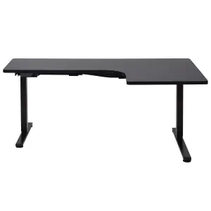 Adjustable Desk Electric Right Hand Black DESTINES