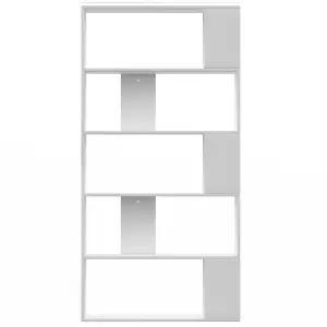 Berkfield Book Cabinet/Room Divider White 80x24x159 cm Engineered Wood