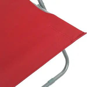 Berkfield Folding Beach Chairs 2 pcs Steel and Oxford Fabric Red